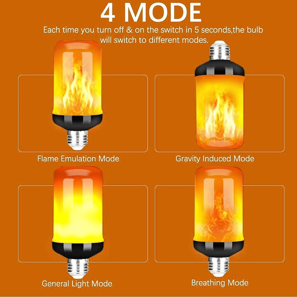 ampoules à leds effet flammes